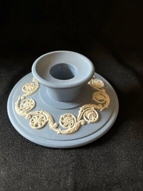 Wedgwood Light Blue Jasperware Base with Cream Relief Accents